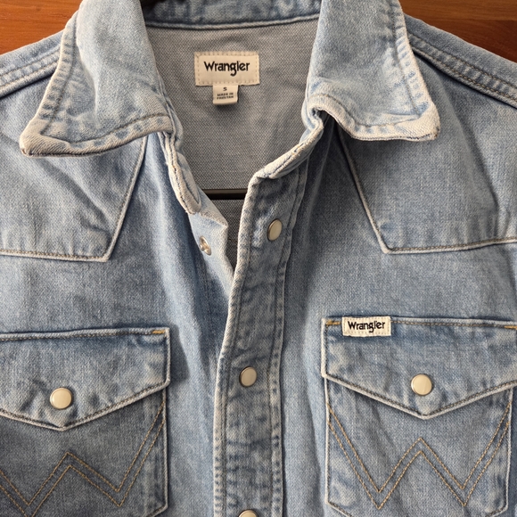 NWT Wrangler Classic Blue Denim Maxi Dress - Picture 2 of 8